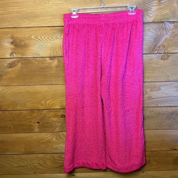 Trina Turk Out of Office the Relieve Pant Wide leg Pull On Draw string Lg Pink - Picture 6 of 10